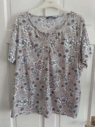 Top bonmarche beige bianco - bonmarche,