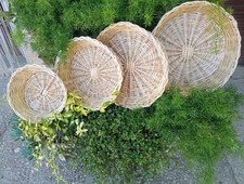 SET 4 CESTINI in vimini sbucciato | artigianali, fatti a mano | 19-25-29-31 cm