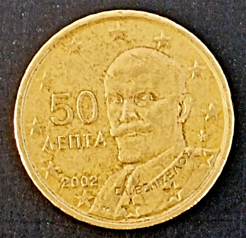 Grecia moneta rara 50 cent - moneta,