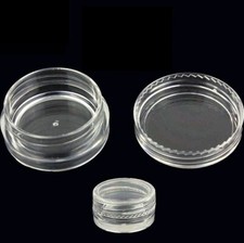 Vasi per campioni cosmetici vuoti in plastica trasparente 2,5 ml contenitori artigianali barattolo 10 x