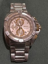 Orologio uomo Seiko Velatura Alarm cronografo zaffiro e S/S due toni SNAA92P1