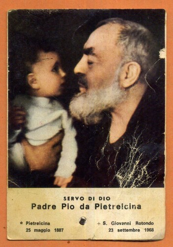 Santino holy card padre pio - holy,