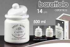 Barattolo ceramica bianca sale