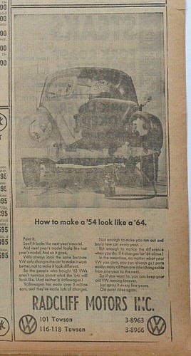 Pubblicità giornale 1963 - , per