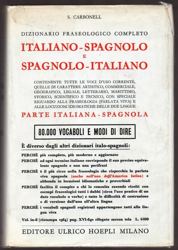 Carbonell dizionario - s., "dizionario