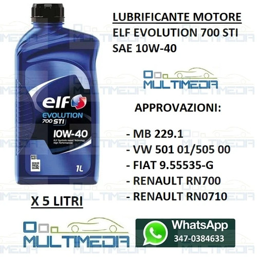 Litri olio motore elf - 5,
