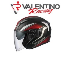 CASCO KABUTO JET EXCEED DEUCE FLAT BLACK NERO OPACO GRAFIC 22 06 MIS. M 57/58 cm