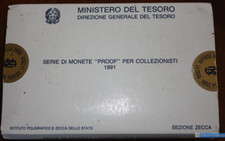 NL* ITALIA Divisionale 1991 A. VIVALDI 11 Valori 500 e 500 Lire ARGENTO PROOF AR