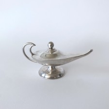 Lampada A Olio "Di Aladino" In Argento Sterling Taxco Messico Vintage - Anni 70