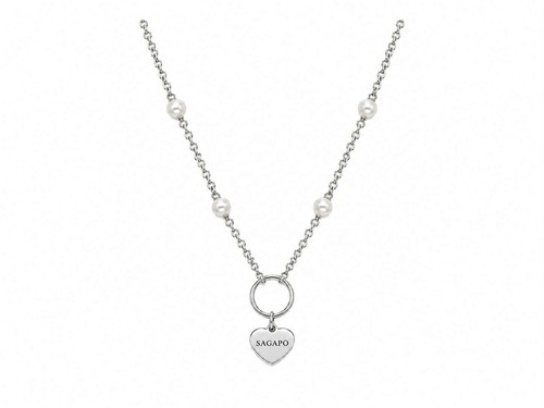 Sagapo collana perle - , bianche