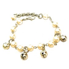 Bracciale perle bianche da