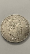 5 Lire 1873 Argento- Carlo