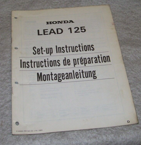 Honda lead 125 - 125, istruzioni