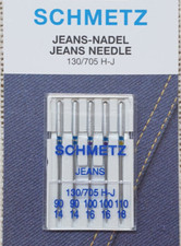 Blister 5 pz assortiti Aghi SCHMETZ x Jeans per macchina da cucire 130/705 H-J