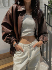 Giacca PU fatta a mano in