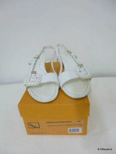 Tod sandales cuir blanc - sandales,