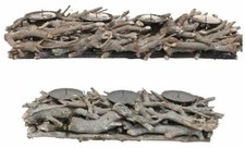 Porta Candele Radici Legno