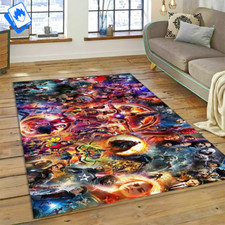 Tappeto Supereroi 120x160cm All Personaggi Supereroi Tutti insi Marvel Dc Comics