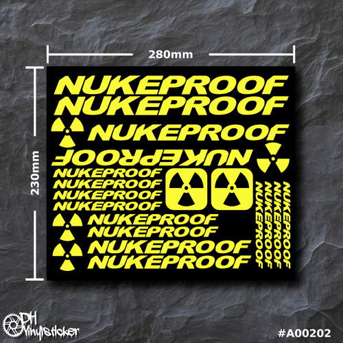 Nukeproof sticker giallo neon - nukeproof,