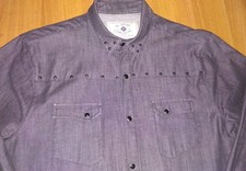 44,90€ Camicia Jeans Uomo Zara Borchie Introvabile Mai Indossata Shirt Denim New