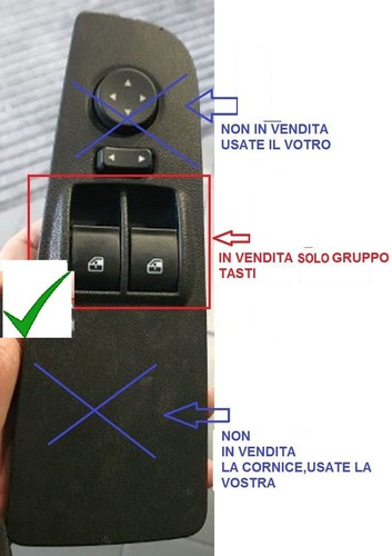 Pulsantiera alzavetro fiat - x,