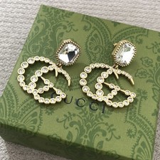 Gucci Crystal Double G Pendant