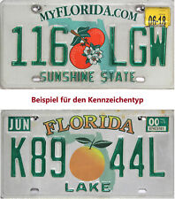 Targa Florida Double Orange/Orange originale US License Plate