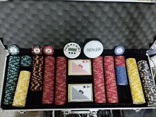 Set da Poker con Valigia, Set Completo da Gioco con 500Fiches, 2 Mazzi di Carte 