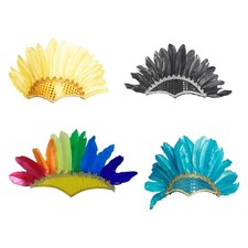 Fascia per capelli in piume