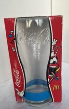 Coca-Cola Glass UEFA EURO 2012 Poland Ukraine Soccer Blue Band Collectible!
