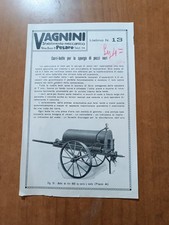 spurgo pozzi neri Stabilimento meccanico VAGNINI Pesaro depliant / listino