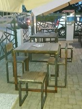 Sedia in ferro e legno