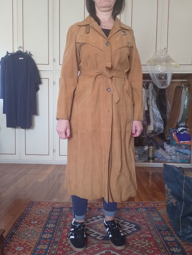Cappotto marrone scamosciato - cappotto,
