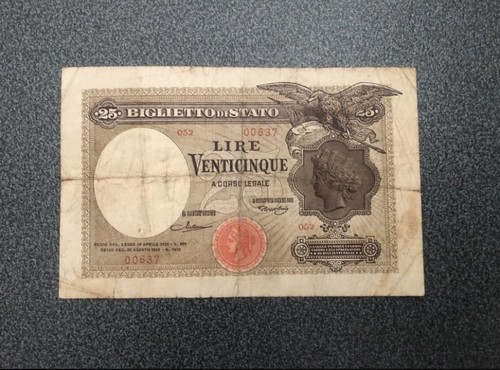 Lire 1923 biglietto di - lire,
