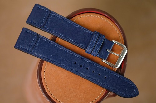 Cinturino orologio pelle blu