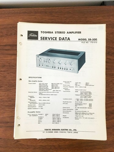 Toshiba 500 amplificatore - toshiba, sb-500