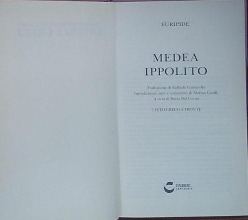 Euripide medea ippolito fabbri - euripide,