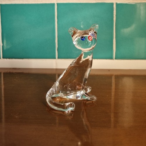 Gatto vetro soffiato di - gatto,