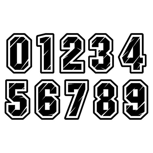 Adesivo racing numeri 9 - racing, 0-9
