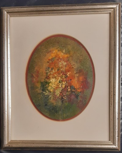 Quadro ovale dipinto olio - a,