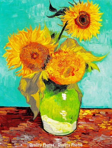 Tre girasoli vaso verde - vaso,