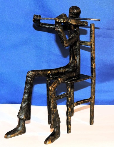 Statuina violinista bronzo