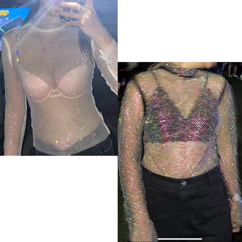 Donna brillantini rete strass - brillantini,