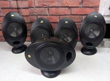 KEF HTS2001 Altoparlanti a Forma di Uovo, Nero, Funzionanti, *Leggere Descrizione*