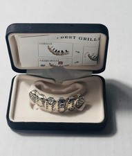 Nuovissimo Grillz Argento Diamante Finto Unisex Ottimo Regalo