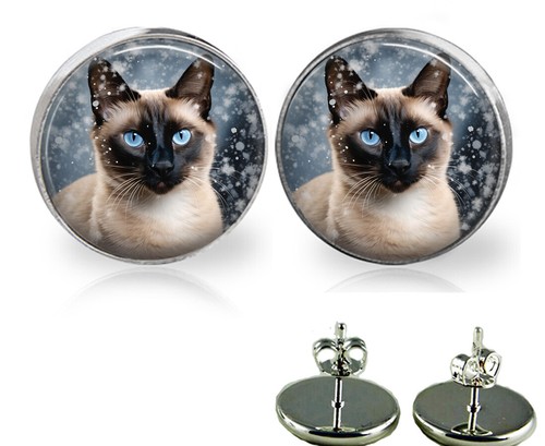 Orecchini perno gatto - orecchini,