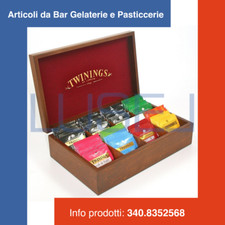SCATOLA IN LEGNO 8 SCOMPARTI + PZ 160 TE' TWININGS VARIETA' ASSORTITE IN BUSTINA