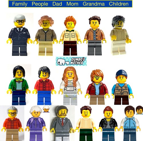 Lego minifigure papà mamma - minifigure,
