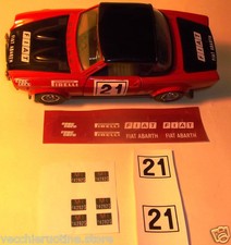 KIT ADESIVI stickers RESTAURO FIAT ABARTH 124 RALLY 1/24 BBURAGO BURAGO MARTOYS