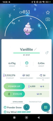 Vanillite shiny only - vanillite, (only